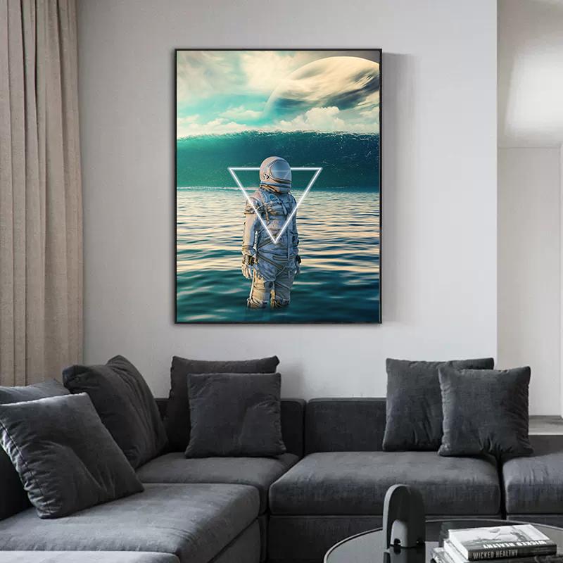 Классический научно-фантастический фильм «Интерстеллар» постер с печатью на холсте, персонажи фильма, винтажная настенная картина для гостиной, украшение дома