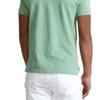 Polo Ralph Lauren SS22 Облегающая сетчатая однотонная футболка-поло с коротким рукавом Мужские топы Зеленый MNPOKNI1N821551-300