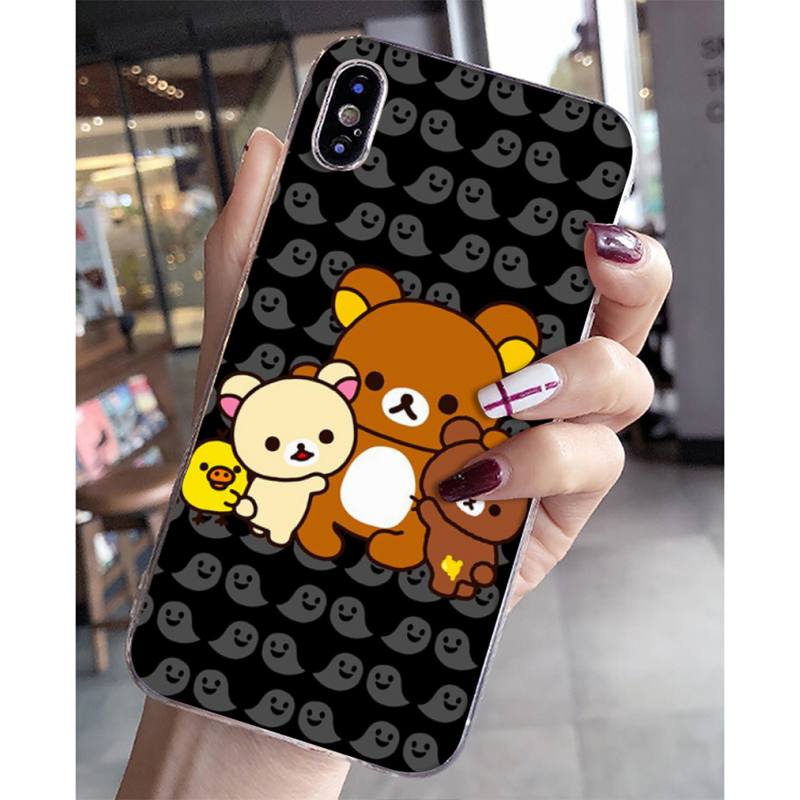 Чехол YNDFCNB Rilakkuma для iPhone 11 12 13 mini pro XS MAX 8 7 6 6S Plus X 5S SE 2020 XR