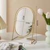 Iron Frame Vanity Mirror 360° Rotatable Desktop Cosmetic Mirror Nordic Makeup Mirror  Household
