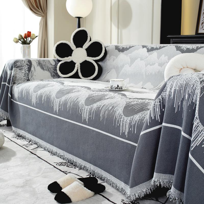 Полотенце для дивана из синели, универсальный универсальный чехол для дивана Four Seasons, пылезащитный чехол, цельный чехол для дивана, тканевая подушка