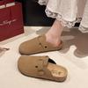 2025 Versatile Unisex Birkenstock Retro Closed-Toe Cork Sole Sandals with Thick Sole and One Strap