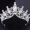 Silver Color Crystal Tiaras and Crowns Headband for Women Party Rhinestone Bridal Wedding Hair Accessories Jewelry Crown Tiara