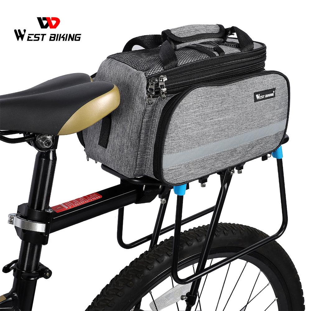 WEST BIKING Large Capacity Cycling Bag Waterproof Mountain Bike Saddle Rack Trunk Bags Luggage