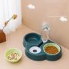 Cloud Type Multi-use Three Bowls of Automatic Drinking Cat Snack Bowl Anti-upset Dog Food Bowl PP Material Pet Supplies