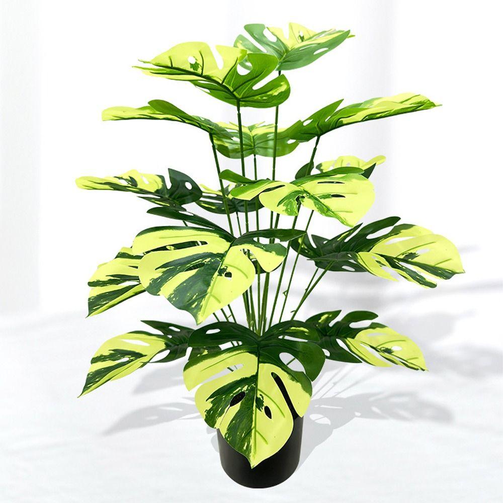 9-24 ветки Искусственные тропические пальмовые ветви Большие искусственные растения Украшение для рабочего стола в офисе