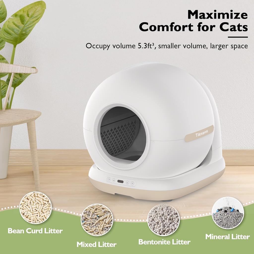70 л Умный кошачий туалет, автоматический самоочищающийся, полностью закрытый кошачий туалет, управление с помощью приложения, лоток для туалета домашних животных, английская версия, новый