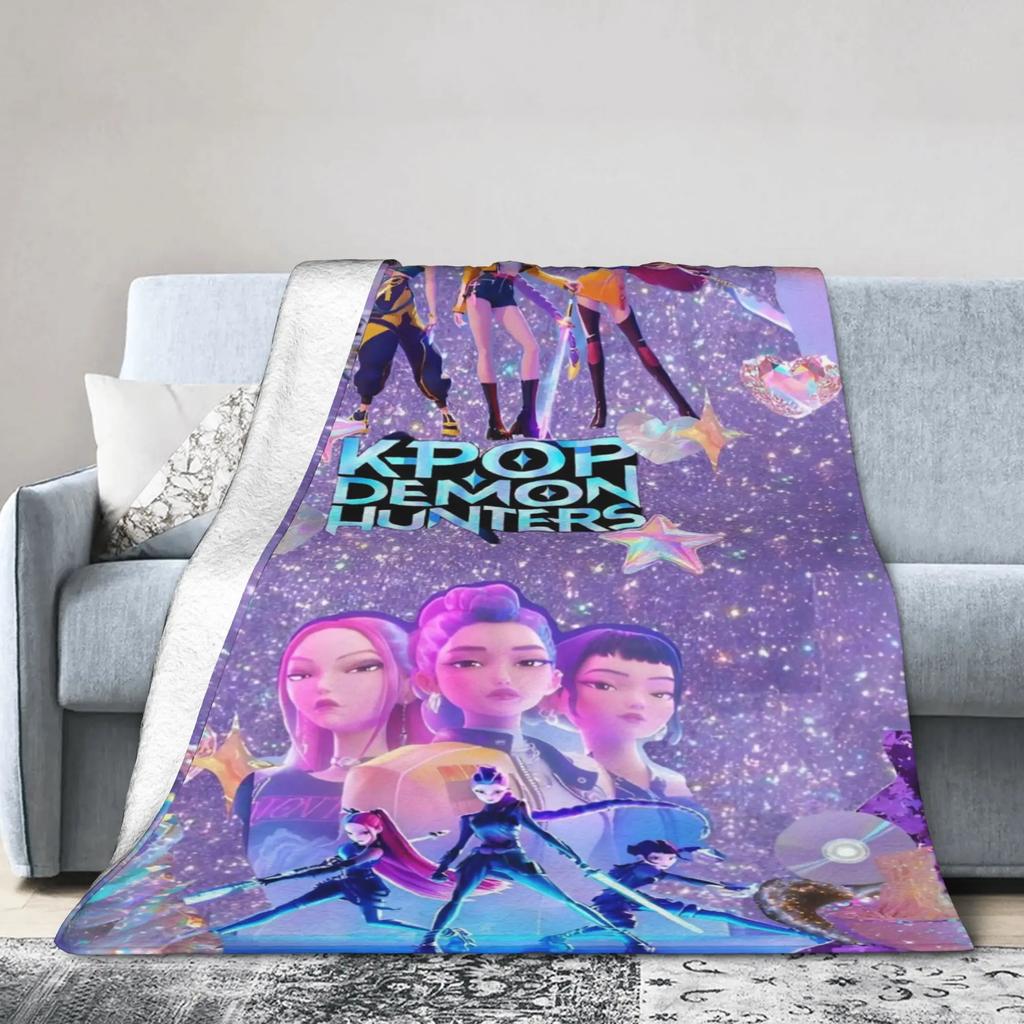 Плюшевое одеяло Derpy Blue Tiger KPop Охотники на демонов Креативное плед для кровати дивана 200x150см Одеяло