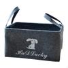 Dog Toy Organizer Bin Treats Organiser Box with Handles, Rectangular Felt Storage Basket for
