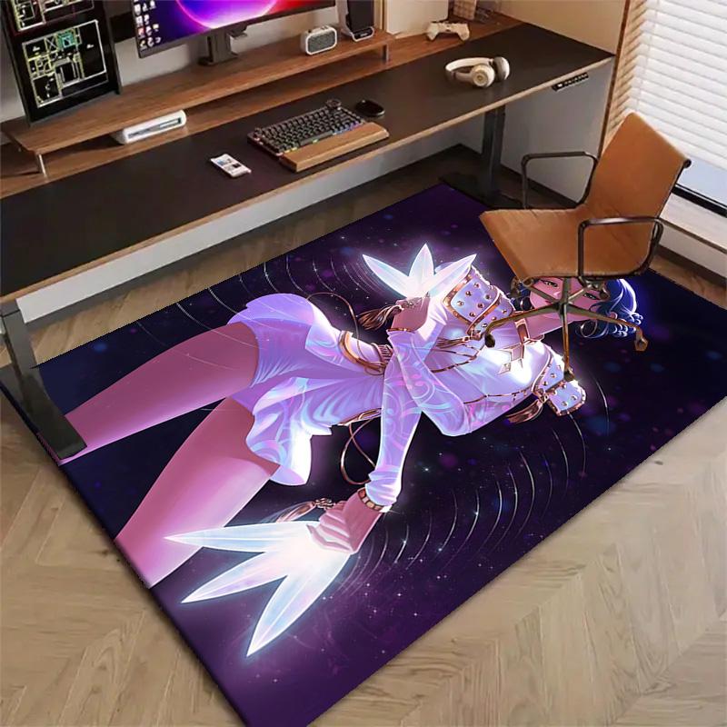 1pc KPop Demon Hunters ZOEY1 Design Printed Area Rug Carpet for Bedroom Living Room Home Decor Rugs Mat Non Slip Mat Rug for Bedside