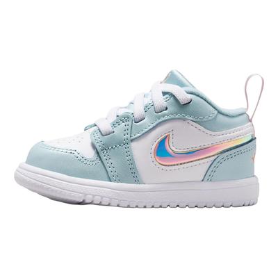 Air 1 Low Alt TD Ocean Bliss Белые Детские Кроссовки Зеленый Атомно-Розовый HV4307-400