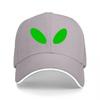 Alien Eyes Design Black Baseball Cap with Green Oval Eyes for Men and Women Casual Streetwear Fashion Accessory
