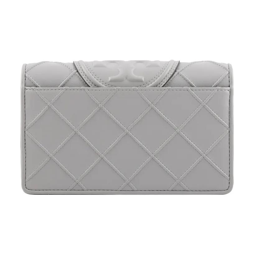 Tory Burch Fleming Flap Magnetic Snap Closure Leather Shoulder Crossbody Wallet Women wallet Gulf-Gray 138853-029