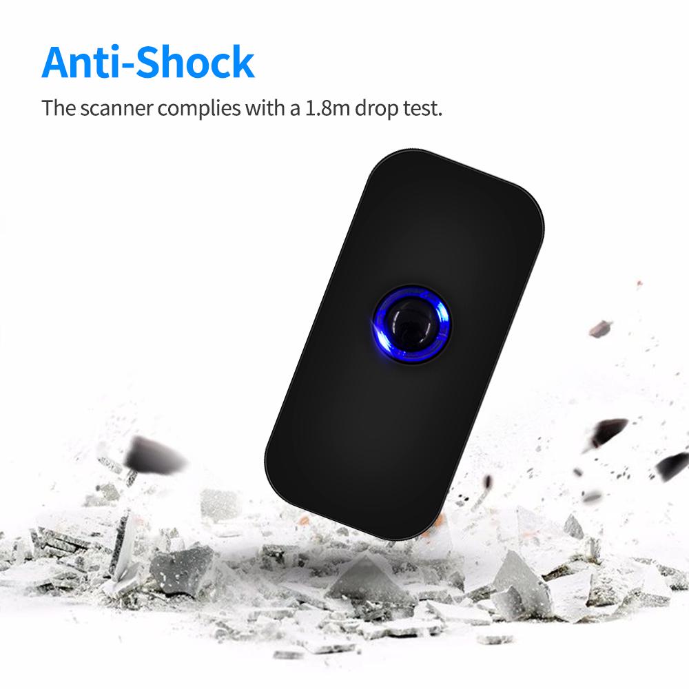 Ручной сканер штрих-кода Aibecy 3-в-1, считыватель штрих-кодов 1D2DQR, поддержка BT и 2,4G, беспроводная связь и USB
