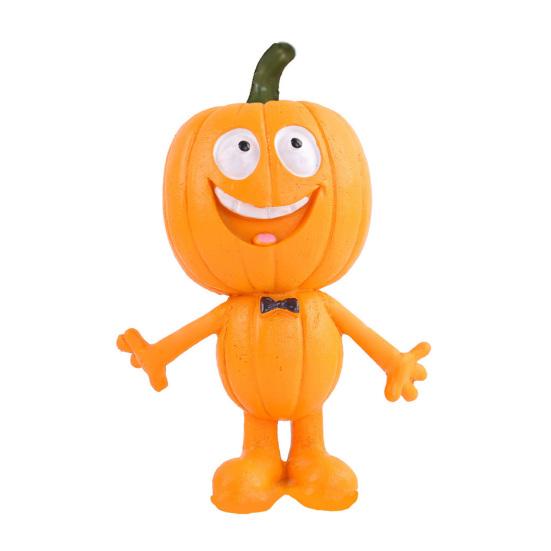 Pumpkin Man Figurine Halloween Pumpkin Decoration Resin Spooky Pumpkin Sculpture for Outdoor Indoor Table Mantel Decoration