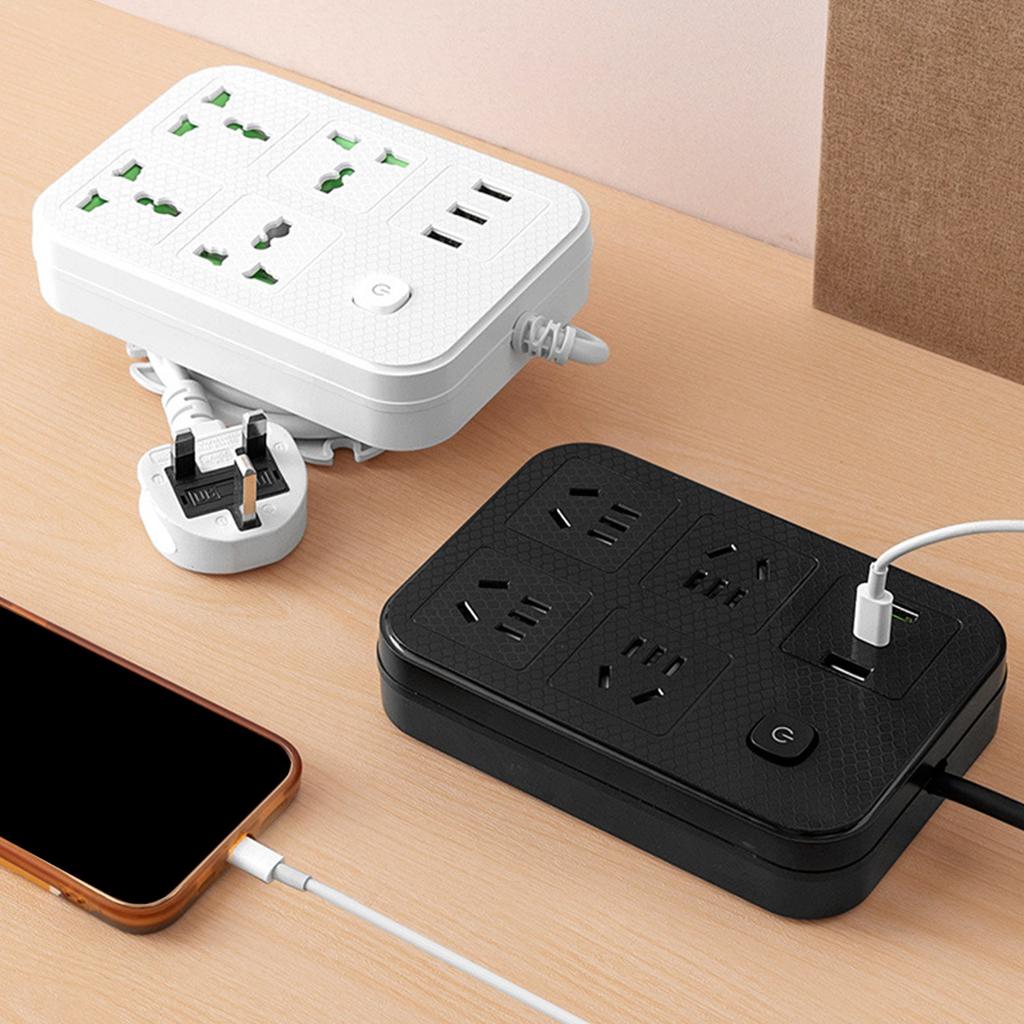 Удлинитель розетки 2500 Вт с USB-портом, сетевой фильтр, несколько розеток, настенный адаптер для дома, путешествий, электроники, офиса