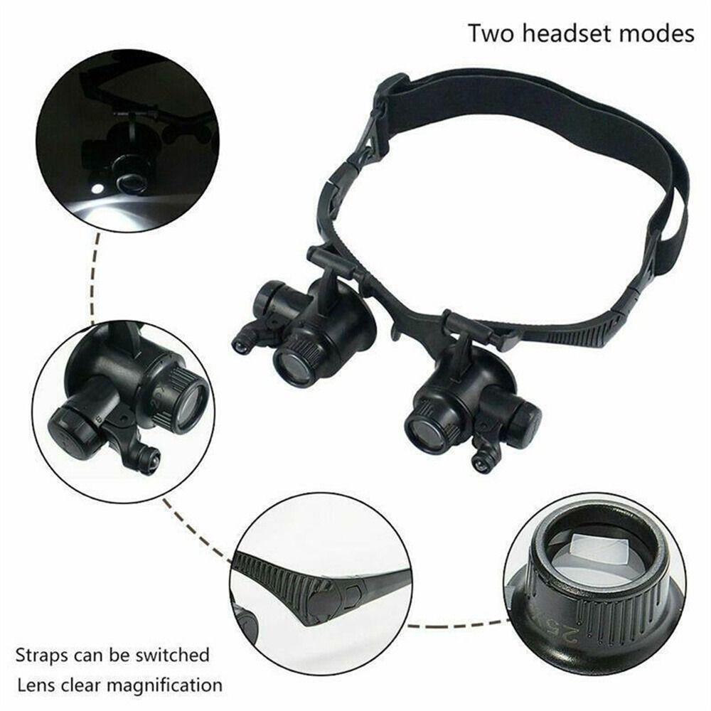 Инструменты со светодиодной подсветкой, увеличительное стекло, ювелирный микроскоп, увеличительная лупа