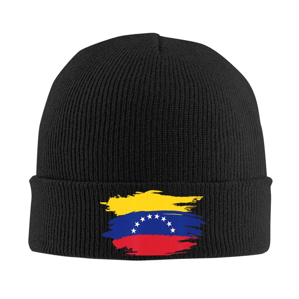 Vzla Pride Venezuelan Flannels of Venezuela Knitting Hat Beanie Hats Gym Warm Unisex Bonnet Hats Winter Custom Cool Caps Present