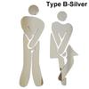Decoration Washroom Poster Woman & Man 3D Wall Stickers Mirror Surface Decal Toilet Entrance Sign