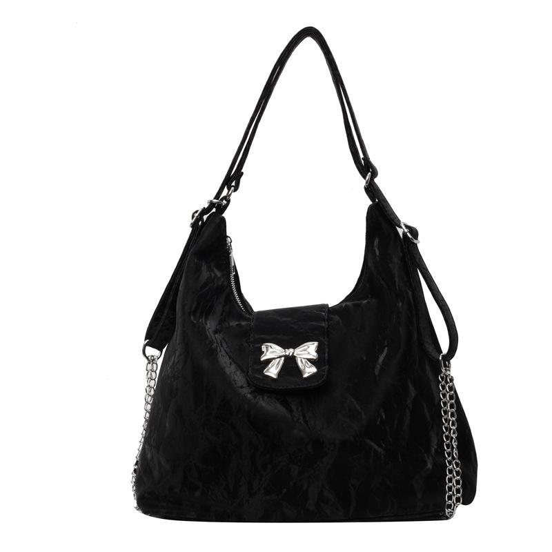 Модная женская сумка большой вместимости 2025 весна новая универсальная сумка на плечо с цепочкой премиальной текстуры сумка-тоут женская