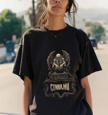 Cthulhu TShirt HP Lovecraft Cosmic Horror Tee Weird Apparel Monster Graphic Unisex T-Shirt