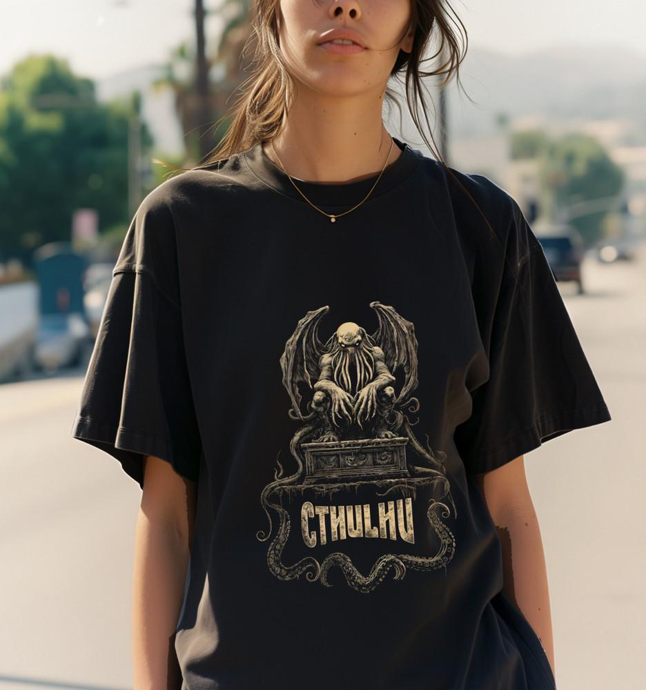 Cthulhu TShirt HP Lovecraft Cosmic Horror Tee Weird Apparel Monster Graphic Unisex T-Shirt