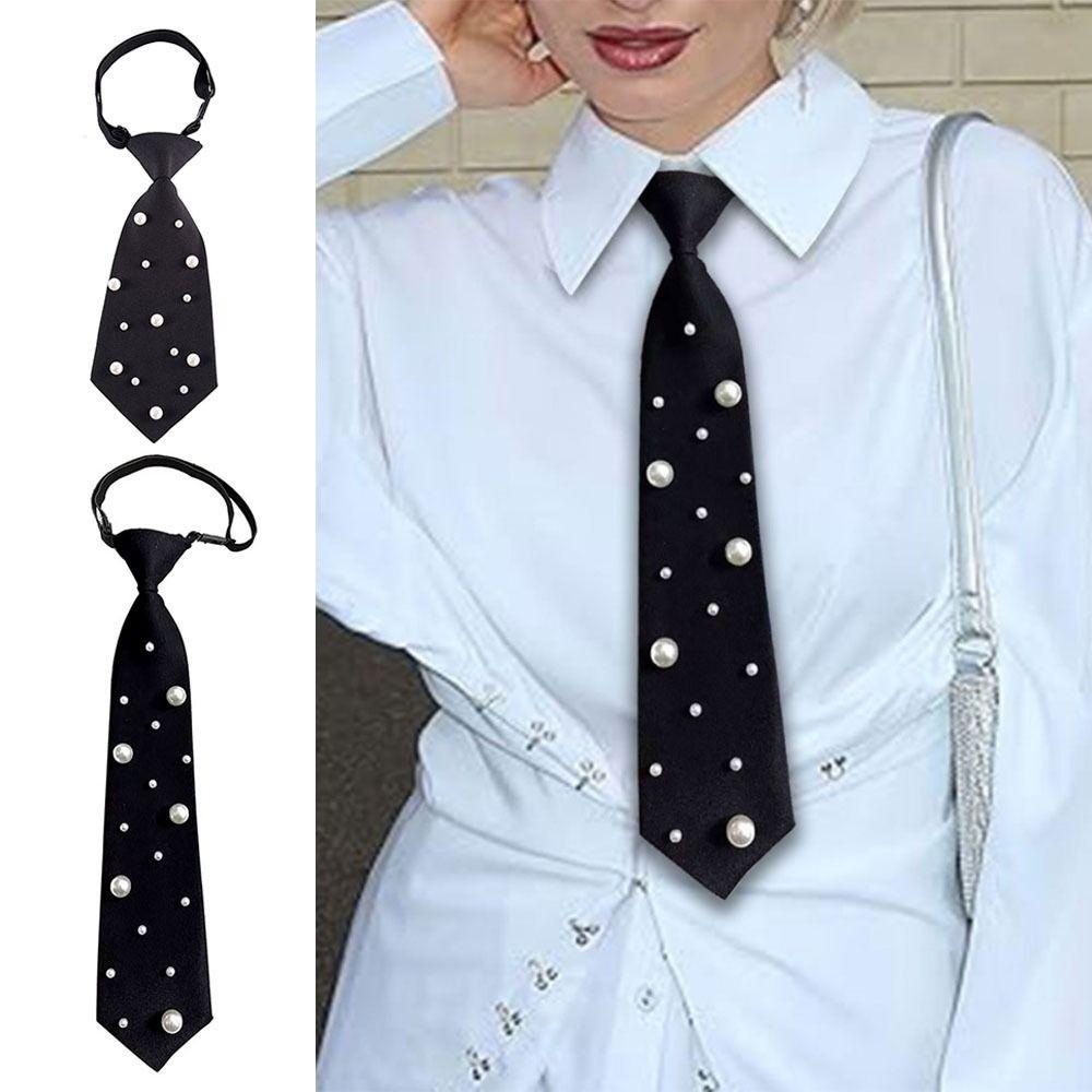 Vintage Punk Neck Tie with Star Chain Elegant Bowtie Japanese Streetwear Cravat for Stylish Shirts