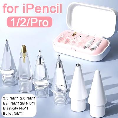 4/6 шт. Сменные наконечники для Apple Pencil 1/2-го поколения iPencil Pro 2B Мягкие наконечники для iPad Pro Mini Pencil 1/2 Стилус Тонкий наконечник