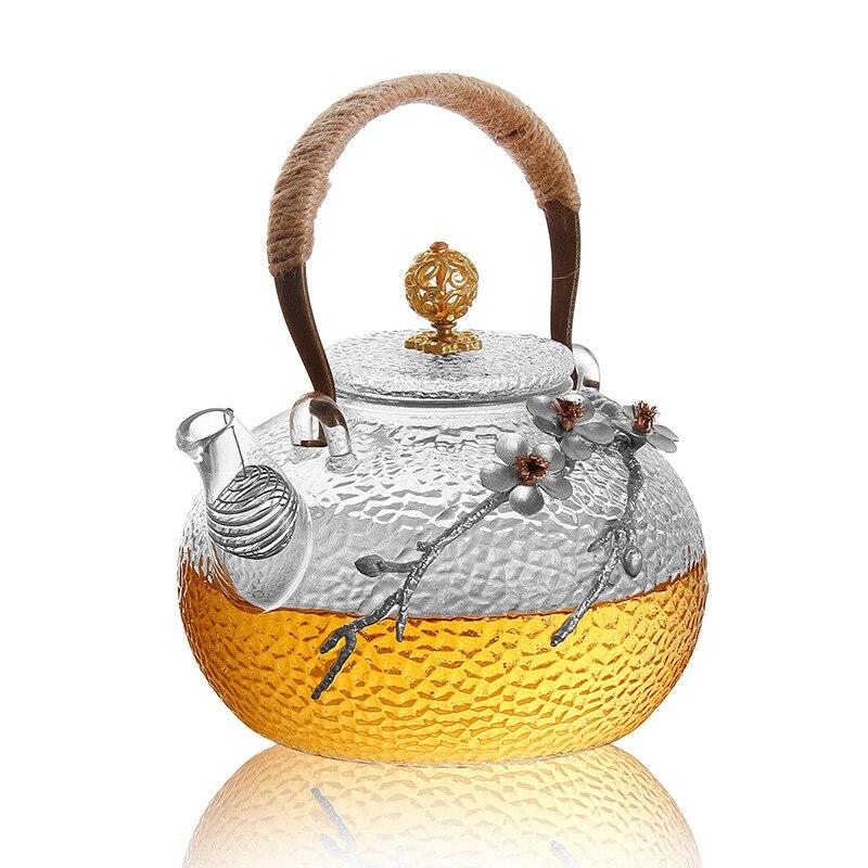 750/930 мл креативный бутик японский утолщенный термостойкий стеклянный чайник, домашний цветочный чайник, офисный чайник, подарочная коллекция