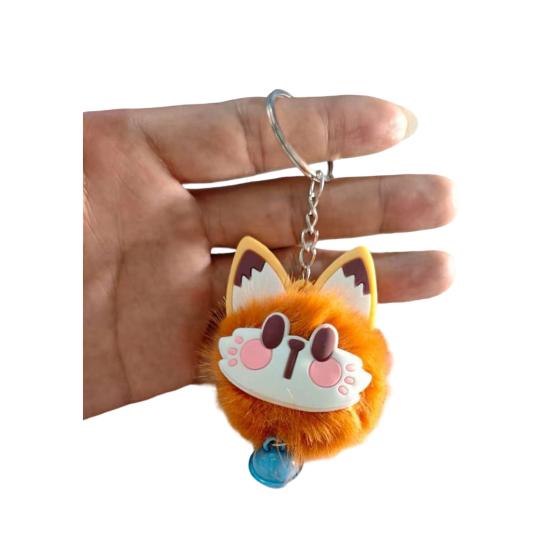 Брелок-подвеска с колокольчиком Лисий Меховой Лицевой Розовые Следы Лап Мягкий Плюшевый Брелок Сумки Рюкзаки Декоративные Аксессуары