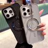Luxury Flip Up Lens Holder Magnetic Phone Case For iPhone 11 13 16 15 14 13 12 Pro Max 16 Plus Soft TPU Shockproof Funda Cover