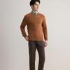 Men's Wool-Cashmere Saddle Shoulder Crew Neck Sweater
