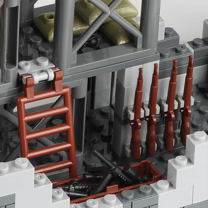 WW2 Army Military Base Model Building Kits Boys Toys Military Mini Army Supplies Guns Building Blocks Sets