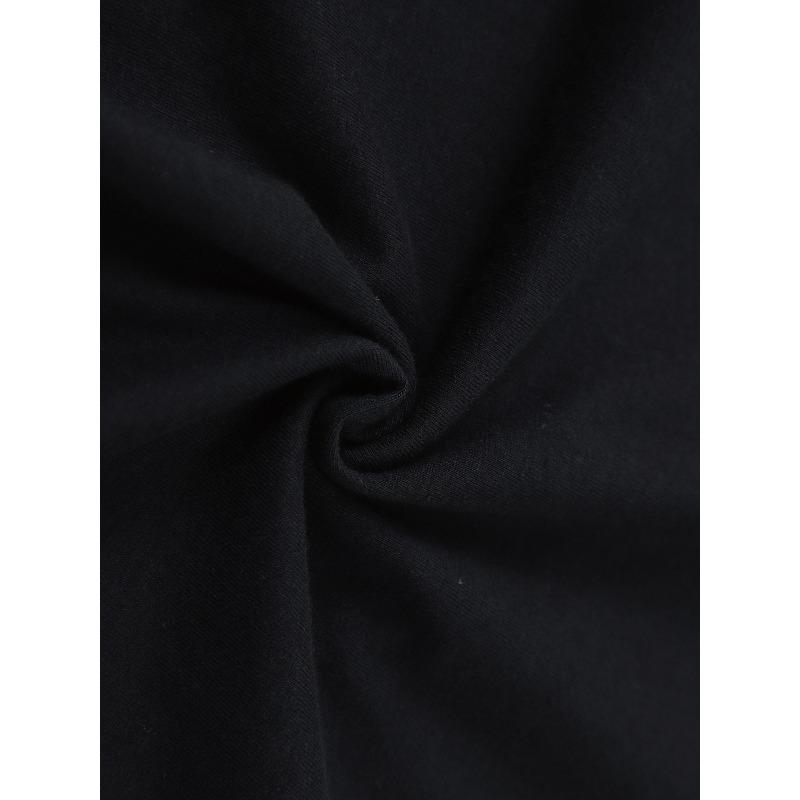 Европейские размеры Мужская графическая футболка из конопли, Глянцевая дышащая ткань, Классический крой, Короткий рукав, Машинная стирка, Повседневная одежда для любого сезона