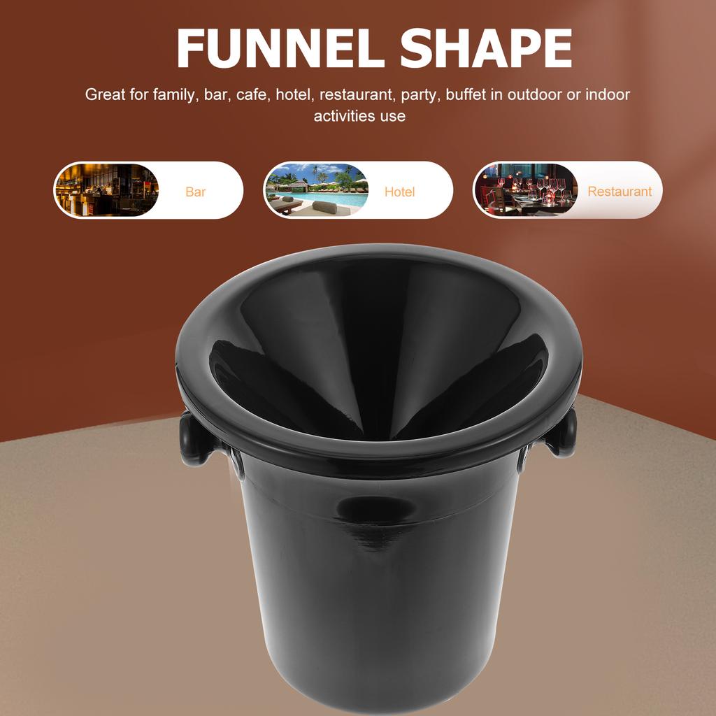 2 шт. Круглая двойная плевательница пластиковая дегустационная плевательница ведерко для льда дегустационные аксессуары (черный)