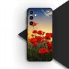 Cover for Apple iPhone 12 13 Pro XS Max Mini ProMax X XR Air 13Pro Casing Phone Case Red P-Poppys Flower Bloom Elegant