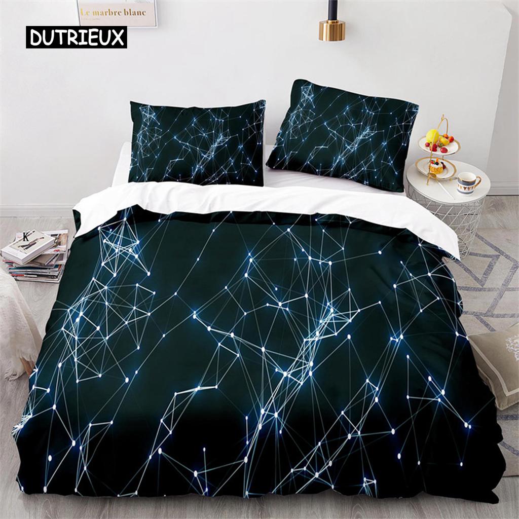 Colorful Geometric Duvet Cover Set Psychedelic Swirl Bedding Set King Queen For Kids Adults Room Microfiber Abstract Quilt Cover