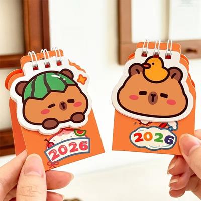 Креативный Мини Настольный Календарь 2026 Дед Мороз На Пружине Планировщик Расписания Мультяшный Ежедневный Планировщик Настольное Украшение