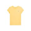 Polo Kids однотонная повседневная футболка с круглым вырезом и коротким рукавом, детские топы желтого цвета CWPOTSHG8020270-700
