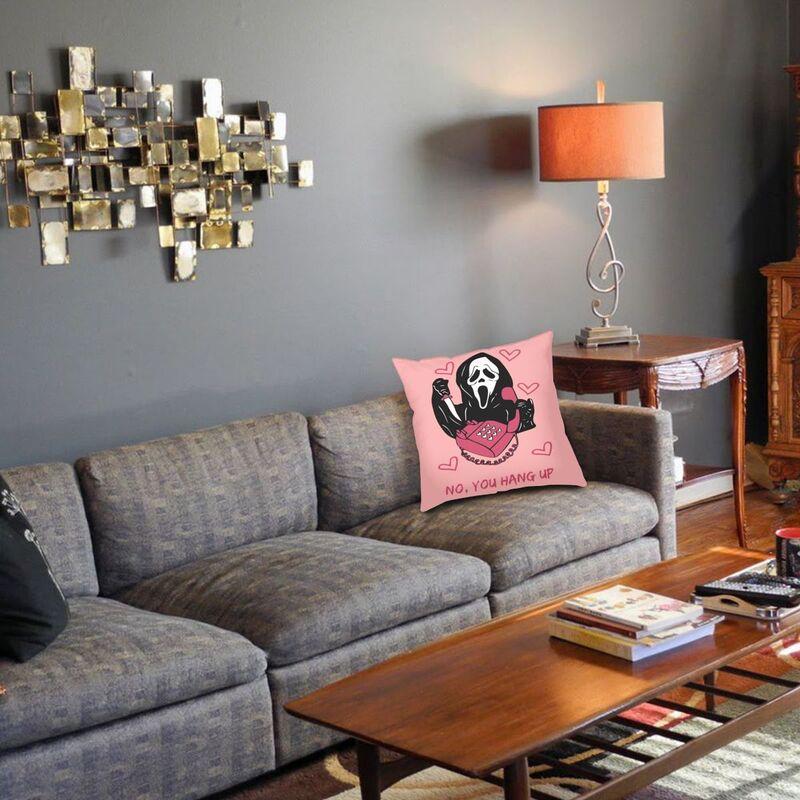 Забавный чехол для подушки на Хэллоуин с изображением призрака Scream Sidney Prescott, пленка, наволочка для дивана, квадратная наволочка для гостиной