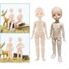 2Pcs 1/6 Ball Jointed Unpainted Doll Body with Head Shoes DIY Part Accessory