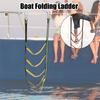 Rubber Boat 3/4/5 Step Boat Rope Ladder Yacht Boat Side Hanging Ladder Boat Folding Ladder Portable Boarding Soft Ladder