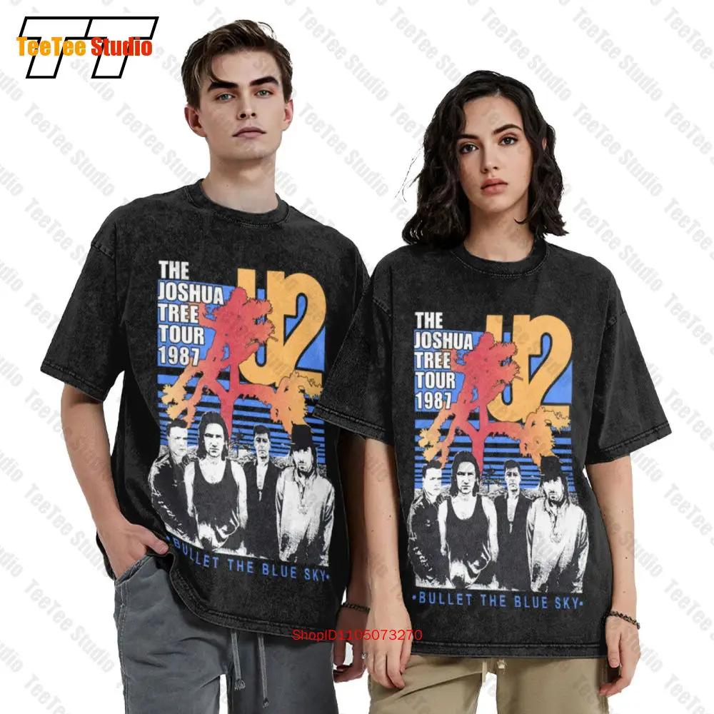 U2 Bullet The Blue Sky Band Logo Vintage Cotton T-Shirt ENB9