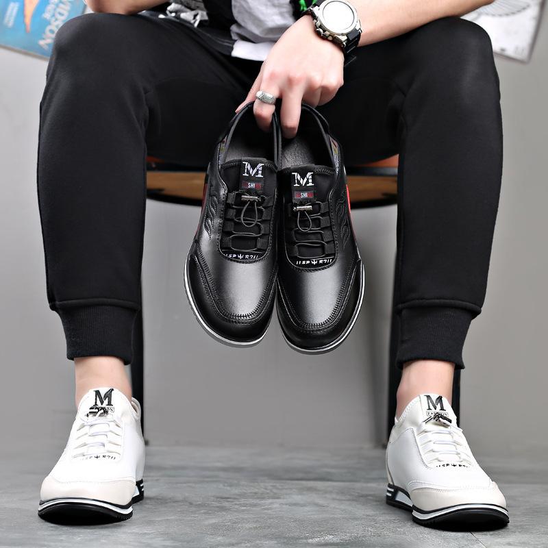 Кожаная обувь с внутренней платформой, мужская 6 см, из натуральной кожи, деловая повседневная обувь, незаметно увеличивающая рост на 8 см, спортивная обувь, мужская, модная, мужская обувь