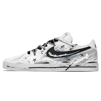 Nike Court Legacy Great Journey To The West, Сияющий Свет, Износостойкие, Низкие, Скейтбордические Кроссовки, Мужские, Белые DH3162-101(Команда256-)