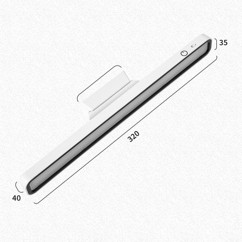 Светодиодная настольная лампа с USB-перезаряжаемым светом, плавная регулировка яркости, подвесной магнитный светильник для спальни, чтения, перезаряжаемый ночник
