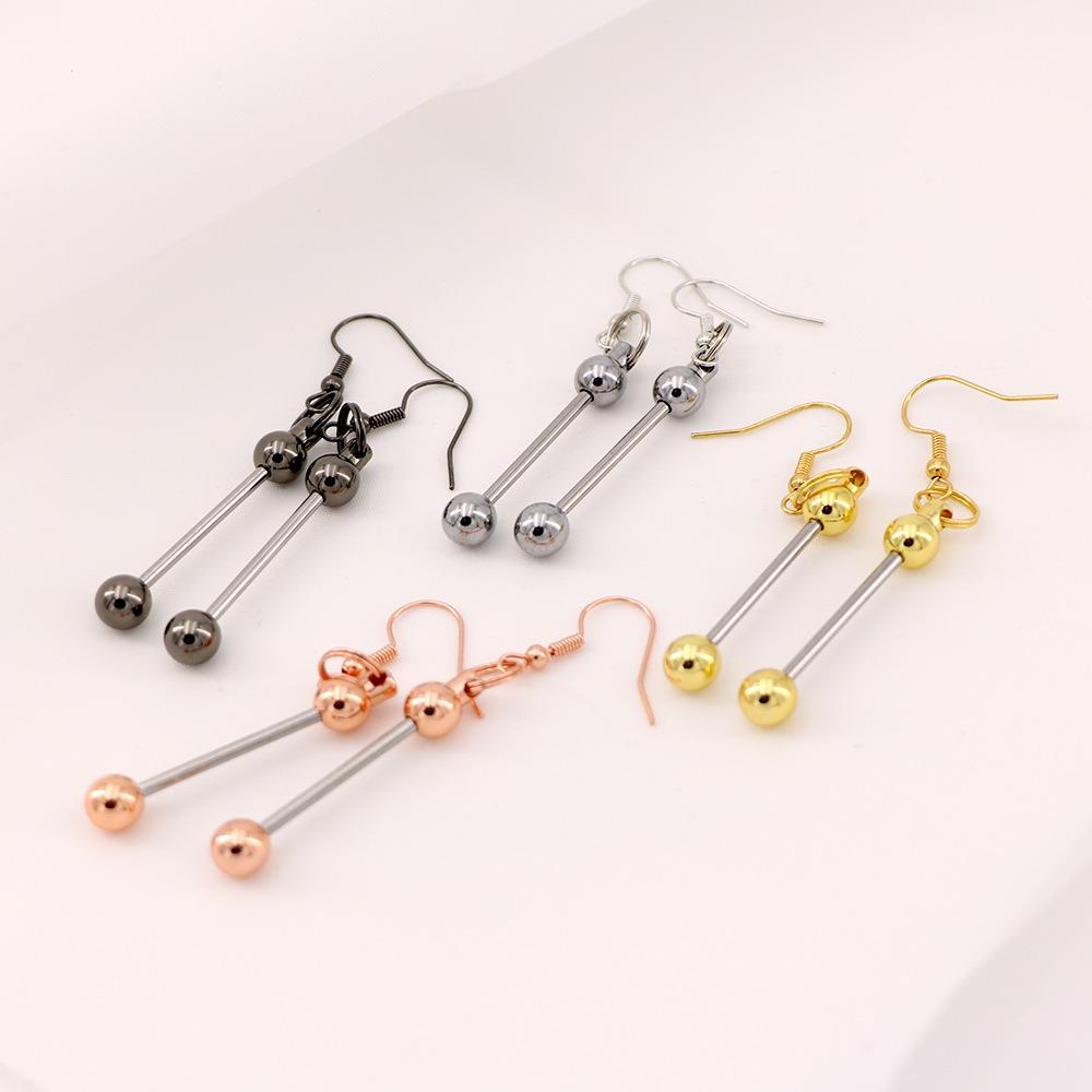 Длинные серьги-пусеты с бусинами, эстетичные серьги-подвески, модные серьги-конструкторы DIY, для вечеринки