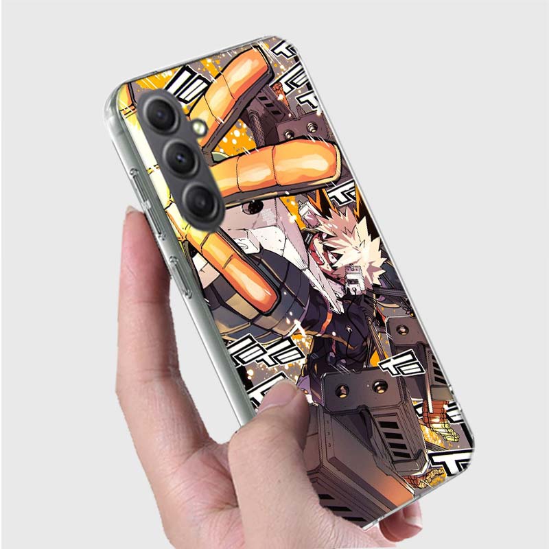 Чехол для телефона My Hero Bakugou Katsuki для Samsung A16 A26 A36 A56 A17 A37 A57 A07 A06 A02S A03 A04S A05S Galaxy Note 20 10 A50S A71