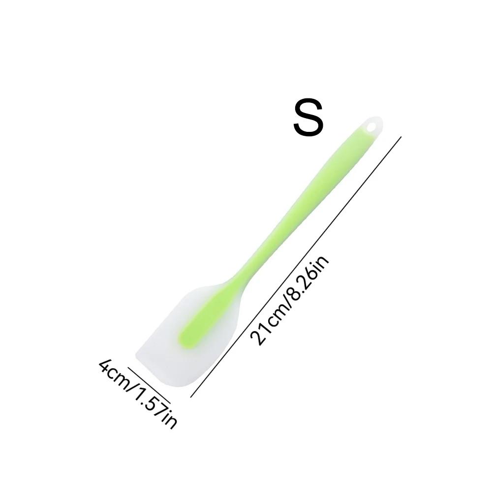 1Pc Baking Spatula Integrated High Temperature Cake Cream Silicone Spatula Translucent Head Spatula Baking Tools Kitchen Tools