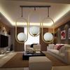 Milky Glass Linear Thali Metal and Glass Hanging Light Pendant Light for Ceiling To Decor 71.12 Cm